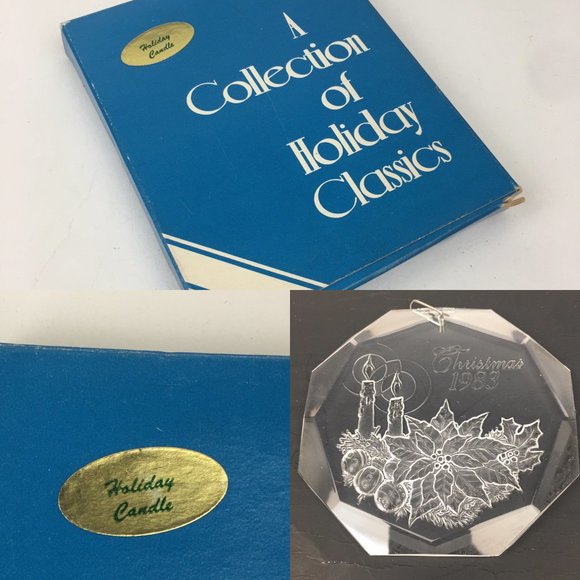 Vtg 83 Christmas Clear‎ Plastic Candle Ornament - Picture 10 of 10